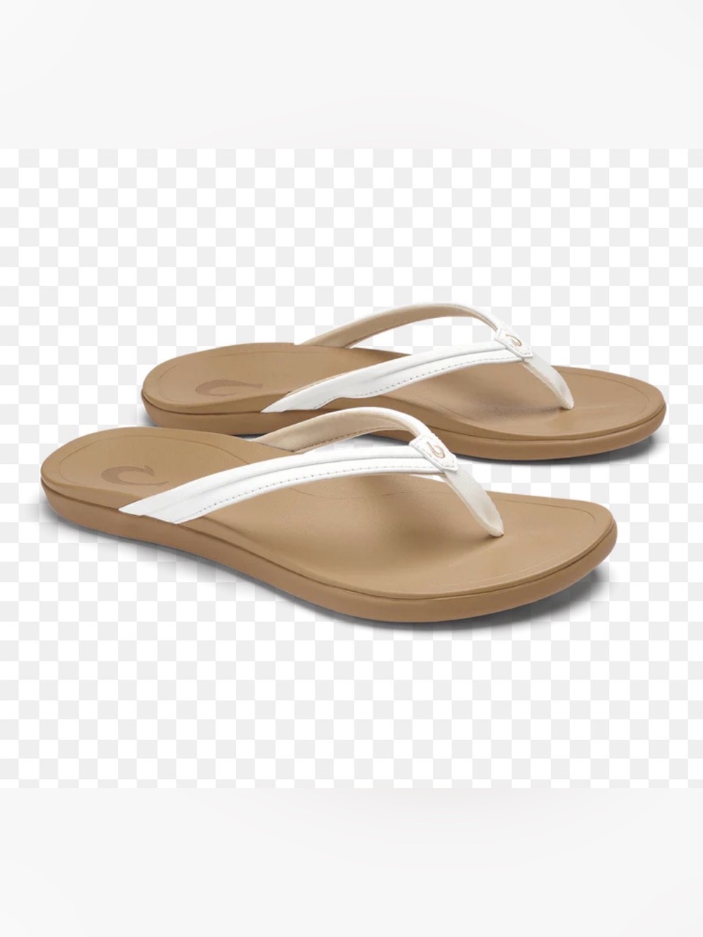 Hoka One One Women’s White Strap Tan Footbed Sandals